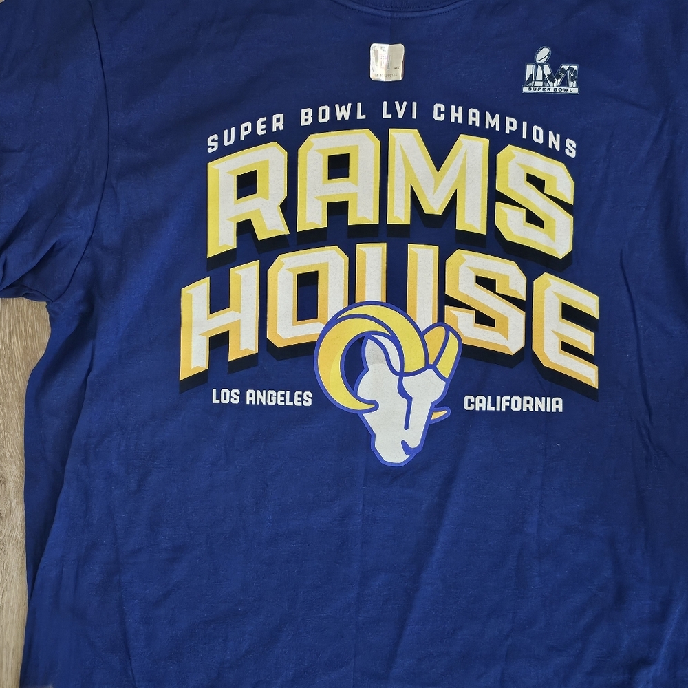 NFL Los Angeles Rams House‎ Super Bowl LVI. Fanatics Brand Mens Large. NWOT - Picture 2 of 6